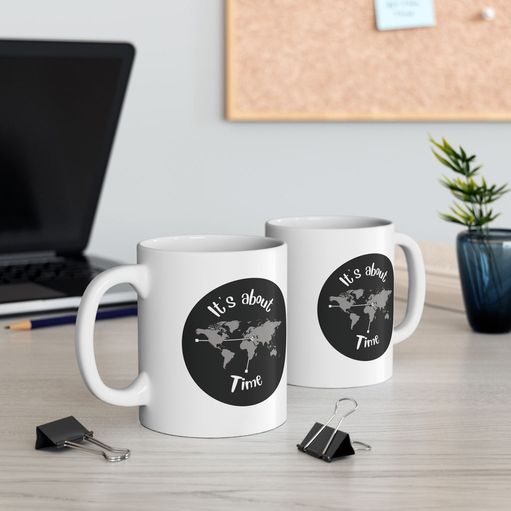 Ceramic Mug — Vintage Black Cat & Crescent Moon Coffee Cup (11oz, 15oz)