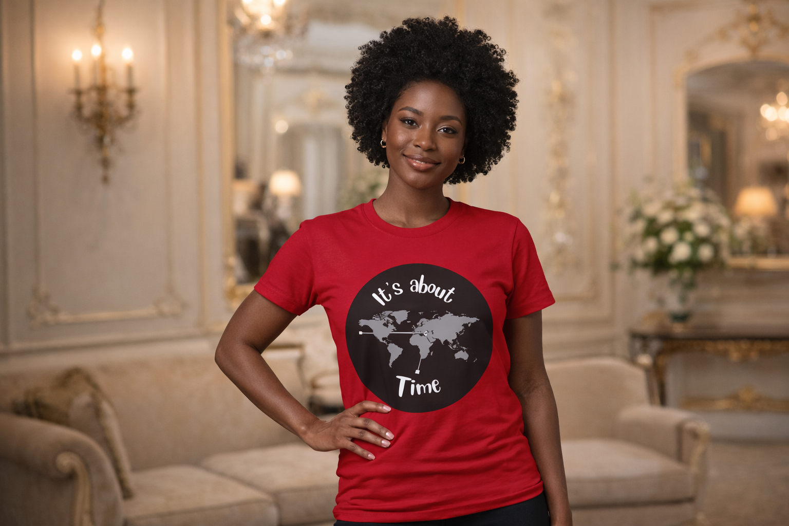 It's About Time World Map T-Shirt