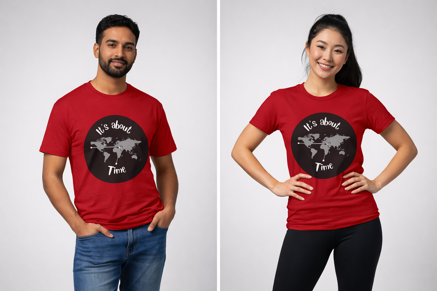 It's About Time World Map T-Shirt