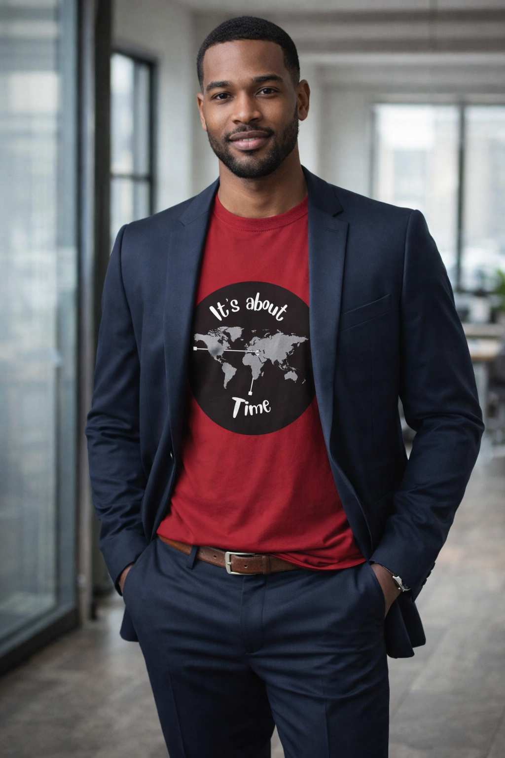 It's About Time World Map T-Shirt