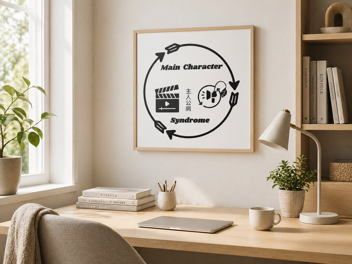 Main Character Syndrome Framed Art Print — Matte Canvas Wall Decor
