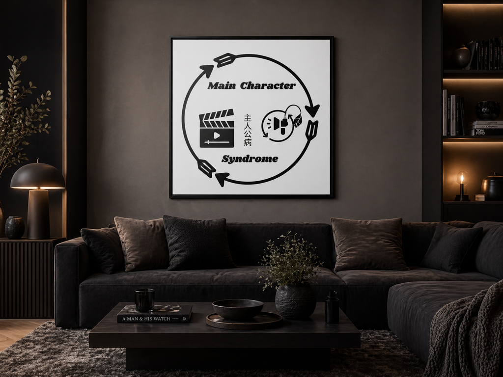 Main Character Syndrome Framed Art Print — Matte Canvas Wall Decor