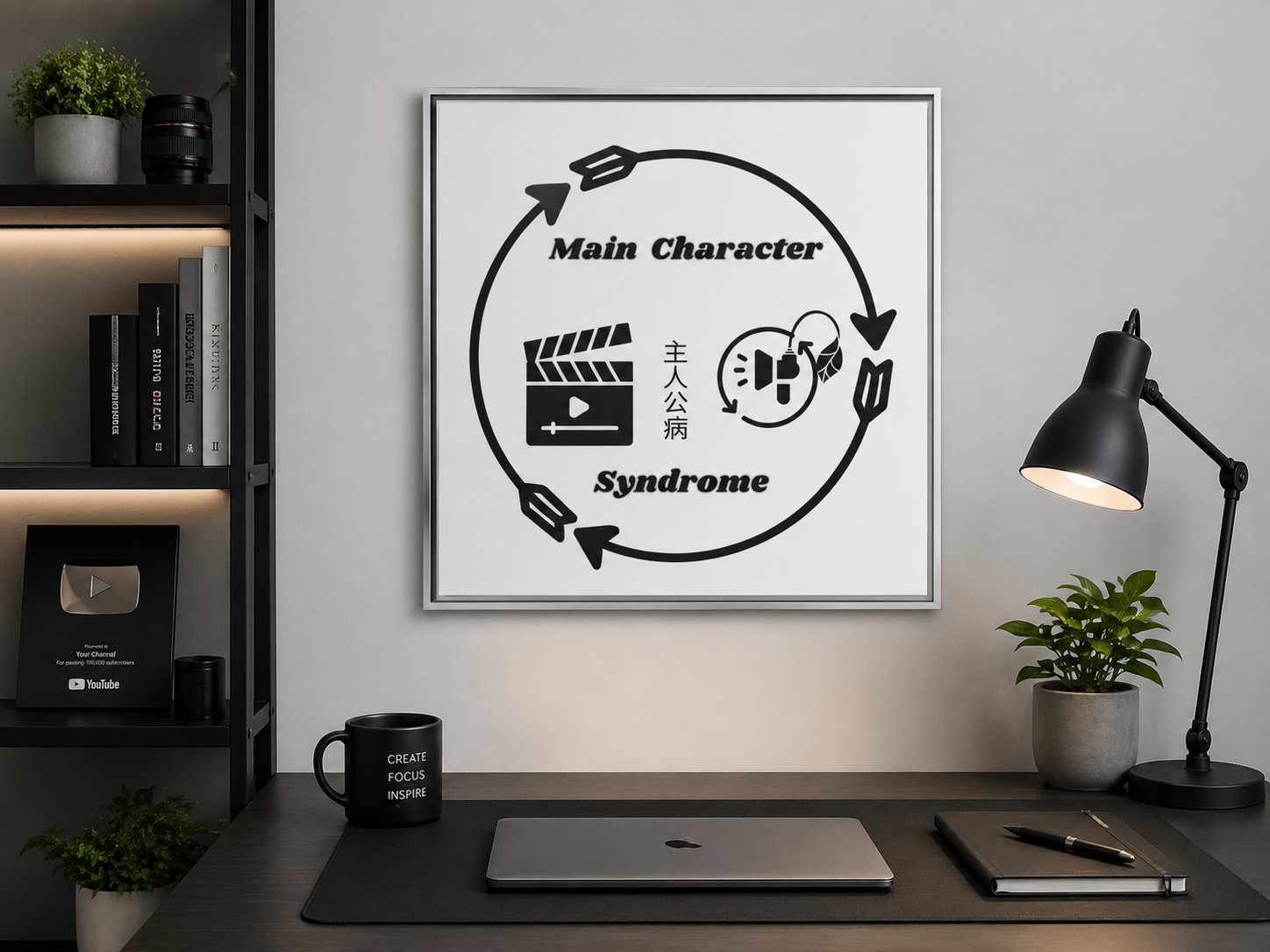 Main Character Syndrome Framed Art Print — Matte Canvas Wall Decor