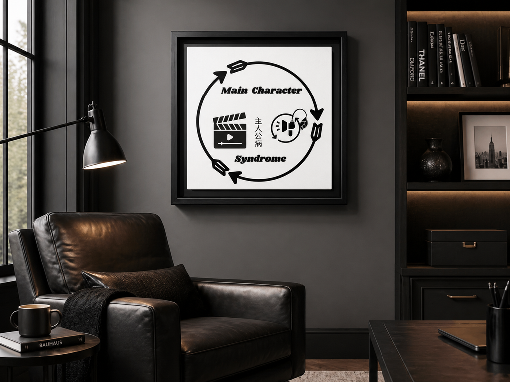 Main Character Syndrome Framed Art Print — Matte Canvas Wall Decor