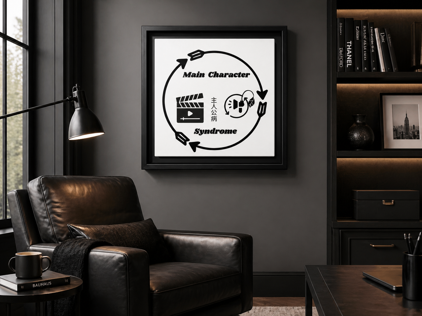 Main Character Syndrome Framed Art Print — Matte Canvas Wall Decor